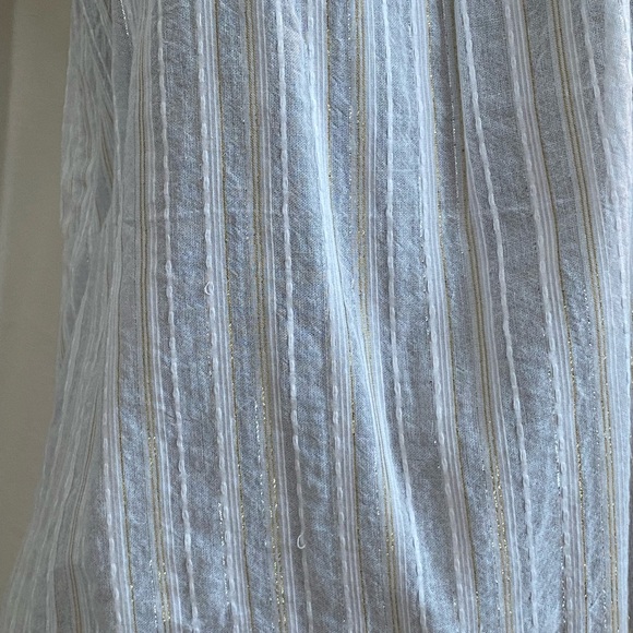 Loft white top with shimmer smock shell. Great shoulder accent ! - Picture 11 of 13